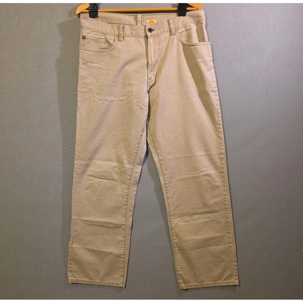 Timberland Mens Pants 34x32 Tan Khaki 5 Pocket Straight Leg 100% Cotton